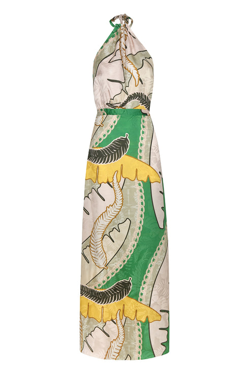 Magdalena Jacquard Maxi Dress / Green